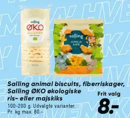 Bilka Salling animal biscuits / fiberkiks / ØKO økologiske tilbud