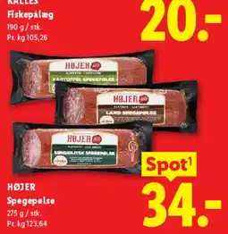 Lidl Spegepølse tilbud