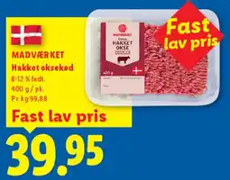 Lidl Hakket oksekød tilbud