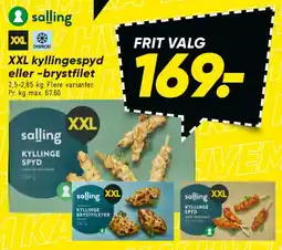 Bilka Salling XXL kyllingespyd eller -brystfilet tilbud