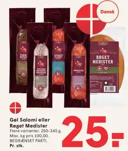 SPAR Gøl Salami eller Røget Medister tilbud