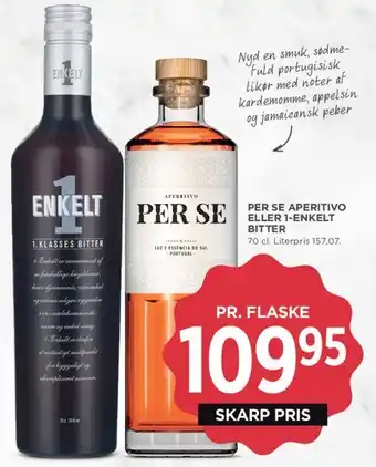 MENY Per Se Aperitivo eller 1-Enkelt Bitter tilbud