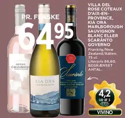 MENY Villa Del Rose / Kia Ora Marlborough Sauvignon Blanc / Scaranto Governo tilbud
