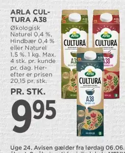 MENY ARLA CULTURA A38 tilbud