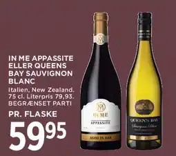 MENY In Me Appassite / Queens Bay Sauvignon Blanc tilbud