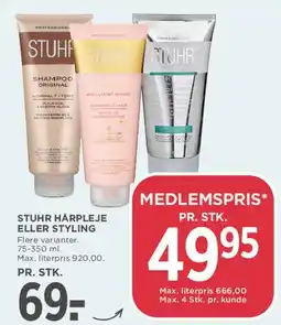 MENY STUHR hårpleje eller styling tilbud