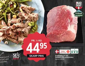 MENY Nakkefilet af dansk frilandsgris tilbud