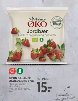 MENY Grøn Balance ØKO Jordbær tilbud