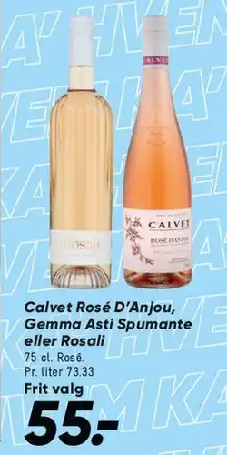 Bilka Calvet Rosé D'Anjou / Gemma Asti Spumante tilbud