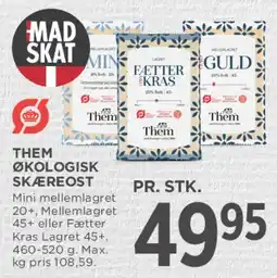 MENY THEM ØKOLOGISK SKÆREOST tilbud