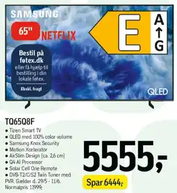 Føtex Samsung TQ6508F 65 QLED Smart TV tilbud