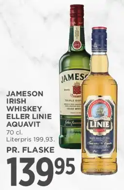 MENY Jameson Irish Whiskey eller Linie Aquavit tilbud