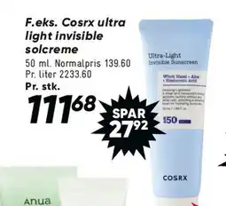 Bilka COSRX Ultra Light Invisible Sun Cream tilbud