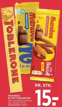 MENY Marabou eller Toblerone tilbud