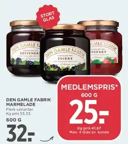 MENY Den Gamle Fabrik marmelade tilbud