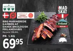 MENY BBQ marinerede kamben af dansk økologisk frilandsgris tilbud