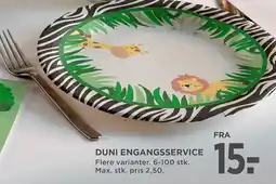 MENY DUNI ENGANGSSERVICE tilbud