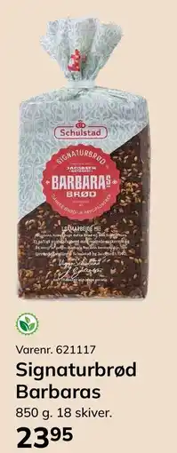 Dagrofa Food Service Signaturbrød Barbaras tilbud