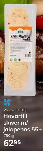Dagrofa Food Service Havarti i skiver m/ jalapenos 55+ tilbud