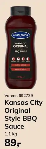 Dagrofa Food Service Santa Maria Kansas City Original Style BBQ Sauce tilbud