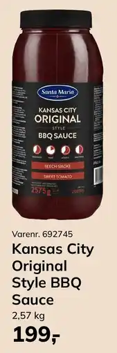 Dagrofa Food Service Santa Maria Kansas City Original Style BBQ Sauce tilbud