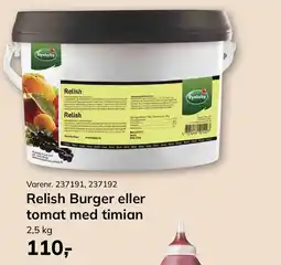 Dagrofa Food Service Relish Burger eller tomat med timian tilbud