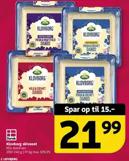 Løvbjerg Klovborg skiveost tilbud