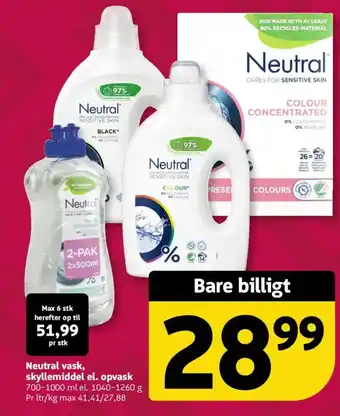 Løvbjerg Neutral vask, skyllemiddel el. opvask tilbud