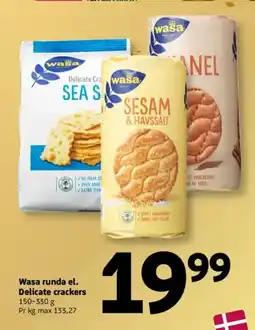 Løvbjerg Wasa runda el. Delicate crackers tilbud