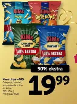 Løvbjerg Kims chips +50% tilbud