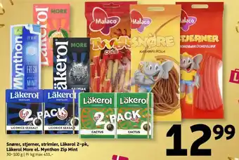 Løvbjerg Snører, stjerner, strimler, Läkerol 2-pk, Läkerol More el. Mynthon Zip Mint tilbud