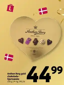 Løvbjerg Anthon Berg guld chokolade- hjerteæske tilbud