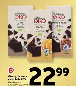 Løvbjerg Økologisk mørk chokolade 70% tilbud