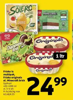 Løvbjerg Frisko is multipak, Frisko originals el. Minecraft brick tilbud