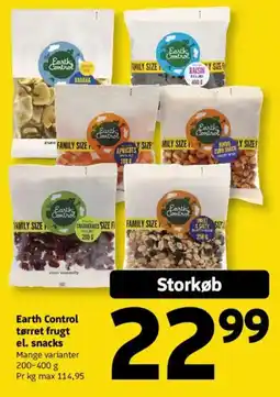 Løvbjerg Earth Control tørret frugt el. snacks tilbud