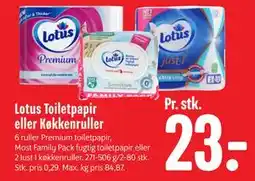 Min Købmand Lotus Toiletpapir eller Køkkenruller tilbud