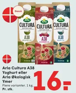 SPAR Arla Cultura A38 Yoghurt eller Arla Økologisk Ymer tilbud