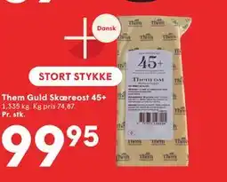 SPAR Them Guld Skæreost 45+ tilbud