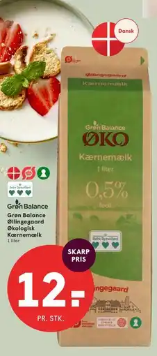 SPAR Grøn Balance Øllingegaard Økologisk Kærnemælk tilbud
