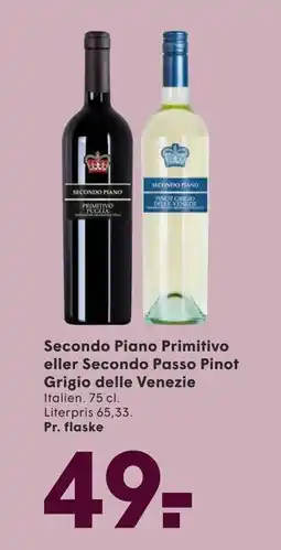 SPAR Secondo Piano Primitivo eller Secondo Passo Pinot Grigio delle Venezie tilbud