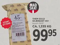 MENY THEM GULD SKÆREOST 45+ tilbud
