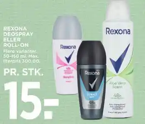 MENY REXONA DEOSPRAY ELLER ROLL-ON tilbud