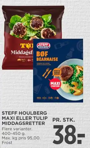 MENY STEFF HOULBERG MAXI ELLER TULIP MIDDAGSRETTER tilbud