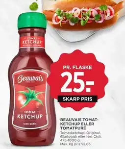 MENY BEAUVAIS TOMATKETCHUP ELLER TOMATPURÉ tilbud