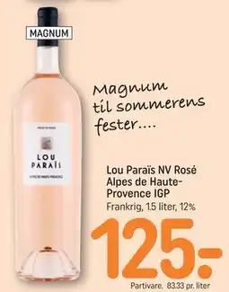REMA 1000 Lou Paraïs NV Rosé Alpes de Haute-Provence IGP tilbud