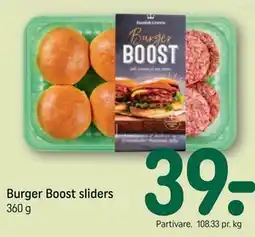 REMA 1000 Burger Boost sliders tilbud