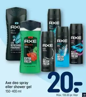 REMA 1000 Axe deo spray eller shower gel tilbud