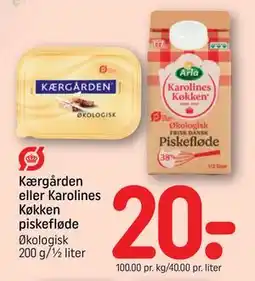 REMA 1000 Kærgården eller Karolines Køkken piskefløde tilbud