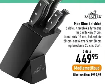 Mon Bloc knivblok (6 dele)