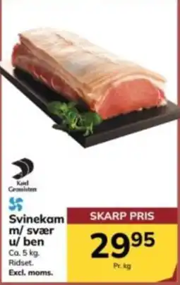 Dagrofa Food Service Svinekam m/svær u/ben tilbud